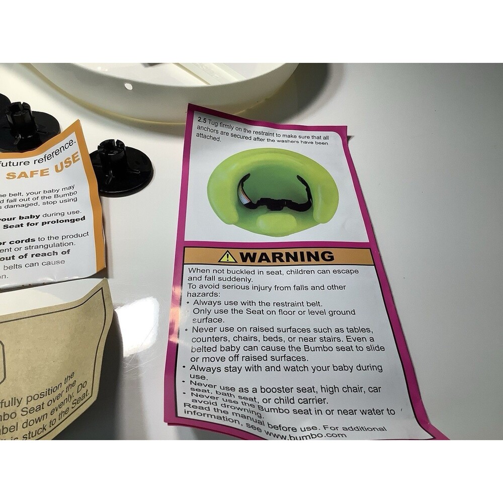Bumbo Baby Seat Black Child Restraint Belt Assembly Kit For Original Version - Picture 5 of 8